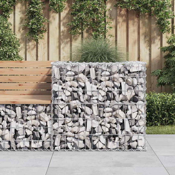 NNEVL Gabion Basket Silver 70x70x65 cm Galvanised Iron