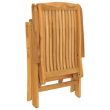 NNEVL Reclining Garden Chairs with Cushions 2 pcs Solid Wood Teak