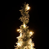NNEVL Artificial Christmas Tree Pop-up Flocked Snow 150 LEDs 180 cm