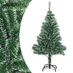 NNEVL Artificial Christmas Tree with Flocked Snow Green 150 cm