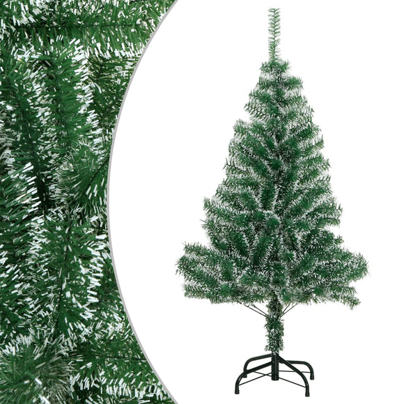 NNEVL Artificial Christmas Tree with Flocked Snow Green 150 cm