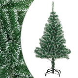 NNEVL Artificial Christmas Tree with Flocked Snow Green 150 cm