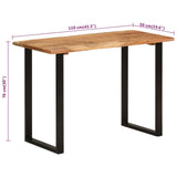 NNEVL Dining Table 110x50x76 cm Solid Wood Acacia