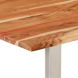 NNEVL Dining Table 140x70x76 cm Solid Wood Acacia