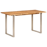 NNEVL Dining Table 140x70x76 cm Solid Wood Acacia