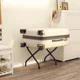 NNEVL Luggage Rack with Backrest Black 56x39x52 cm