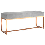 NNEVL Bench Grey 110x36x45 cm Velvet