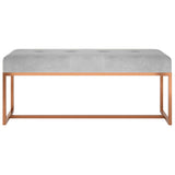 NNEVL Bench Grey 110x36x45 cm Velvet