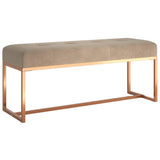 NNEVL Bench Beige 110x36x45 cm Velvet