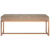 NNEVL Bench Beige 110x36x45 cm Velvet