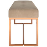 NNEVL Bench Beige 110x36x45 cm Velvet