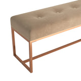 NNEVL Bench Beige 110x36x45 cm Velvet