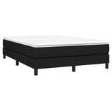 NNEVL Box Spring Bed with Mattress Black 153x203 cm Queen Size Fabric