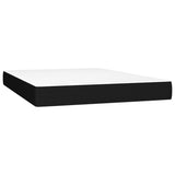 NNEVL Box Spring Bed with Mattress Black 153x203 cm Queen Size Fabric