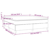 NNEVL Box Spring Bed with Mattress Dark Grey 153x203 cm Queen Size Fabric
