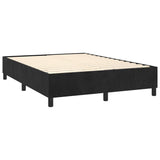 NNEVL Box Spring Bed with Mattress Black 137x190 cm Full Velvet