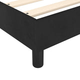 NNEVL Box Spring Bed with Mattress Black 137x190 cm Full Velvet
