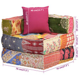 NNEVL Modular Pouffe with Pillow Patchwork Fabric