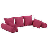 NNEVL 7 Piece Throw Pillow Set Pink Fabric