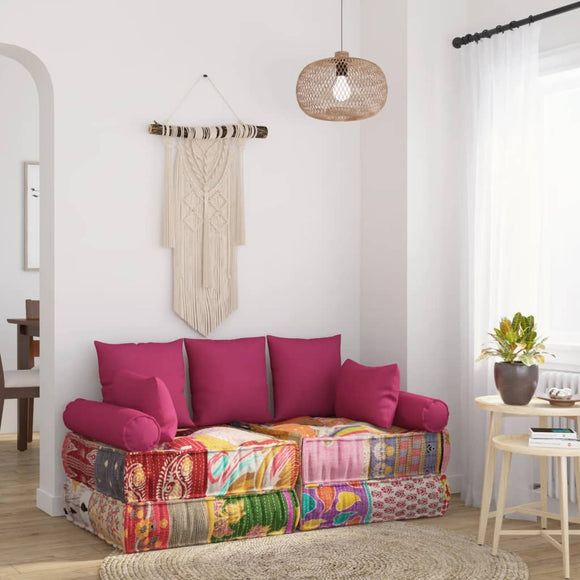 NNEVL 7 Piece Throw Pillow Set Pink Fabric