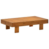 NNEVL 5 Piece Garden Lounge Set with Cream White Cushions Solid Wood