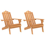 NNEVL Garden Adirondack Chairs 2 pcs Solid Wood Acacia