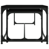 NNEVL Coffee Tables 2 pcs Black Engineered Wood
