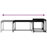 NNEVL Coffee Tables 2 pcs Black Engineered Wood