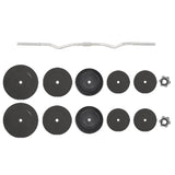 NNEVL Curl Barbell with Plates 90 kg