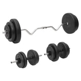 NNEVL Curl Barbell and Dumbbell with Plates 60 kg