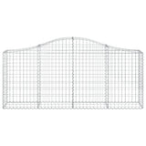 NNEVL Arched Gabion Baskets 2 pcs 200x30x80/100 cm Galvanised Iron