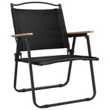 NNEVL Camping Chairs 2 pcs Black 54x55x78 cm Oxford Fabric