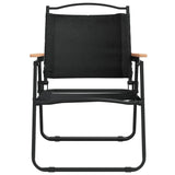 NNEVL Camping Chairs 2 pcs Black 54x55x78 cm Oxford Fabric