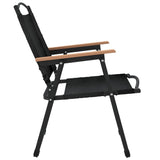NNEVL Camping Chairs 2 pcs Black 54x55x78 cm Oxford Fabric