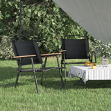 NNEVL Camping Chairs 2 pcs Black 54x55x78 cm Oxford Fabric