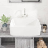 NNEVL Wash Basin White 48x37x13 cm Ceramic Rectangle