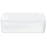 NNEVL Wash Basin White 48x37x13 cm Ceramic Rectangle