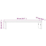 NNEVL Monitor Stand 50x27x10 cm Solid Wood Pine