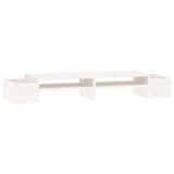 NNEVL Monitor Stand White 100x27.5x15 cm Solid Wood Pine