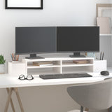 NNEVL Monitor Stand White 100x27.5x15 cm Solid Wood Pine