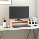 NNEVL Monitor Stand 50x24x16 cm Solid Wood Pine