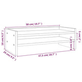 NNEVL Monitor Stand 50x24x16 cm Solid Wood Pine