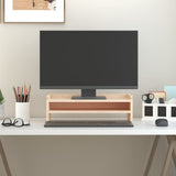 NNEVL Monitor Stand 50x24x16 cm Solid Wood Pine