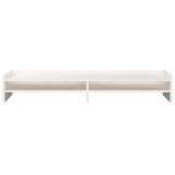 NNEVL Monitor Stand White 100x24x16 cm Solid Wood Pine