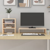 NNEVL Monitor Stand 81x20x30 cm Solid Wood Pine