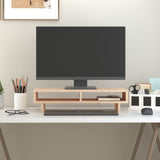 NNEVL Monitor Stand 60x27x14 cm Solid Wood Pine