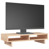 NNEVL Monitor Stand 60x27x14 cm Solid Wood Pine