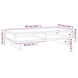 NNEVL Monitor Stand 60x27x14 cm Solid Wood Pine
