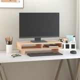 NNEVL Monitor Stand 60x27x14 cm Solid Wood Pine