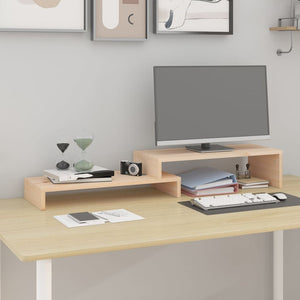 NNEVL Monitor Stand (52-101)x22x14 cm Solid Wood Pine